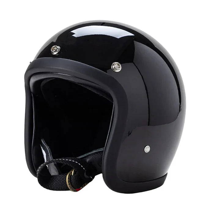 Sleek Retro Motorcycle Helmet - DOT & ECE Certified