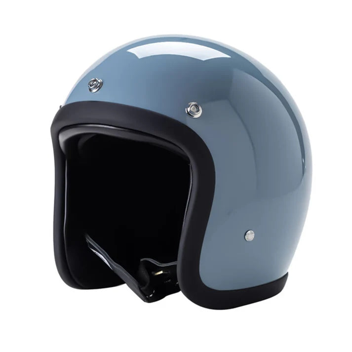 Sleek Retro Motorcycle Helmet - DOT & ECE Certified