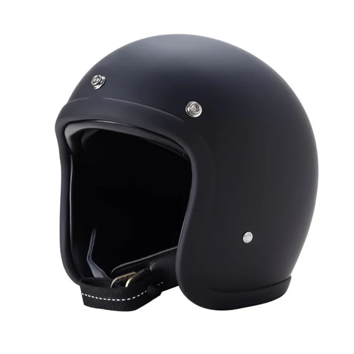 Sleek Retro Motorcycle Helmet - DOT & ECE Certified