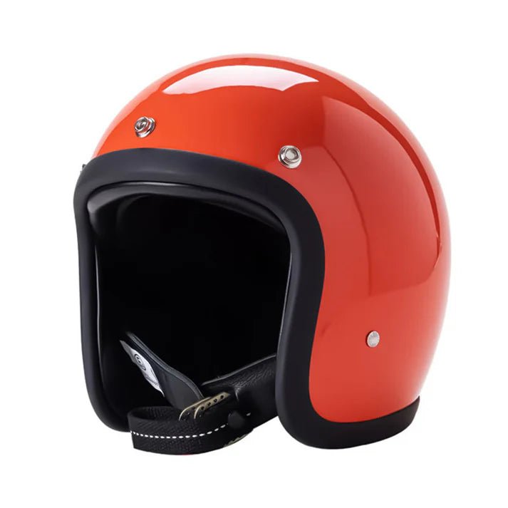 Sleek Retro Motorcycle Helmet - DOT & ECE Certified