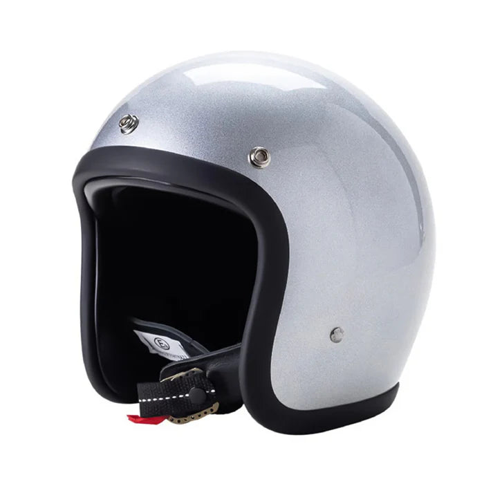 Sleek Retro Motorcycle Helmet - DOT & ECE Certified