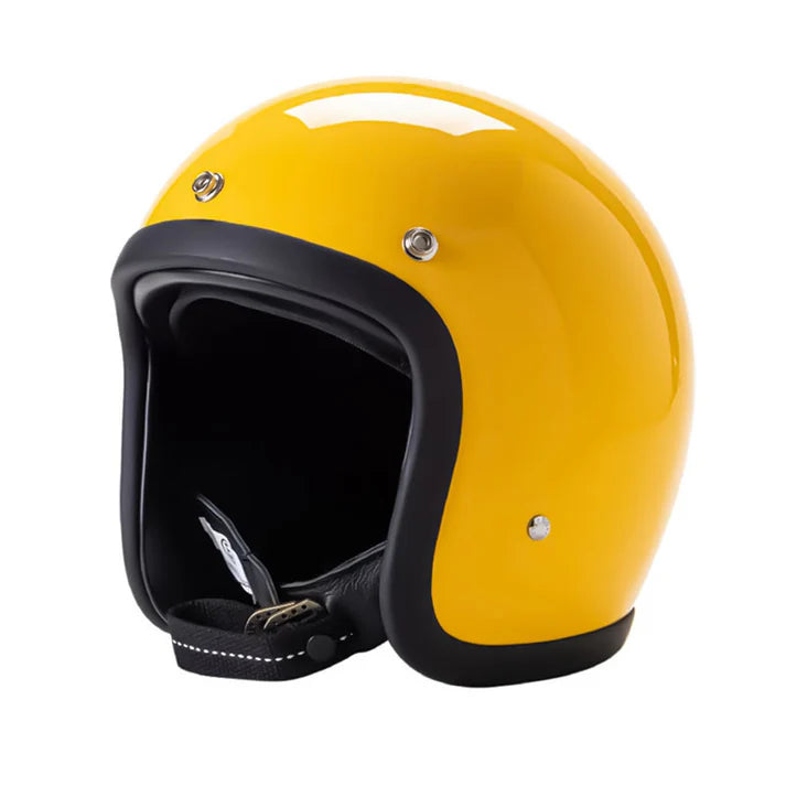 Sleek Retro Motorcycle Helmet - DOT & ECE Certified